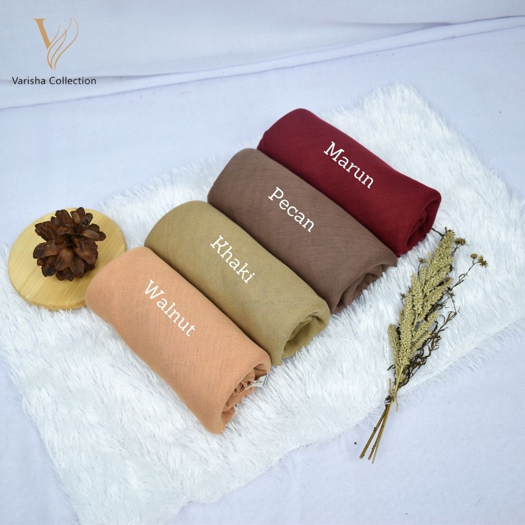 Kerudung segi empat paris jadul polos original Varisha