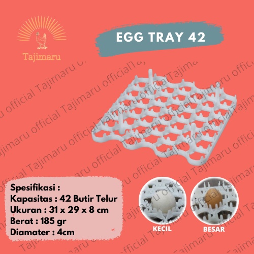 PAKET 5 PCS EGG TRAY 42 A1 BESAR KECIL WADAH TELUR TEMPAT TELUR AYAM LAYER