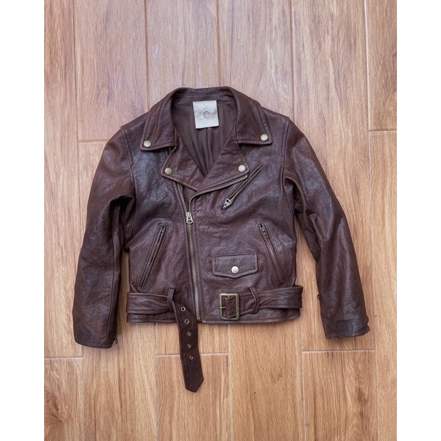 Jaket kulit asli Anak Ramones vintage pl second bekas preloved