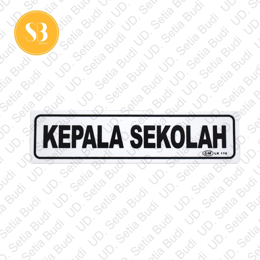 Label GM Kecil Kepala Sekolah LK 119