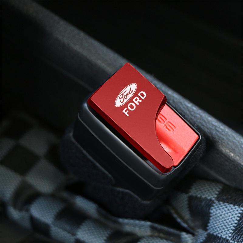 Untuk Ford Pengaman Mobil Sabuk Pengaman Gesper Klip Metal Hard Plug Alarm Stopper Aksesoris RANGER EVEREST FOCUS FIESTA Ecpsport