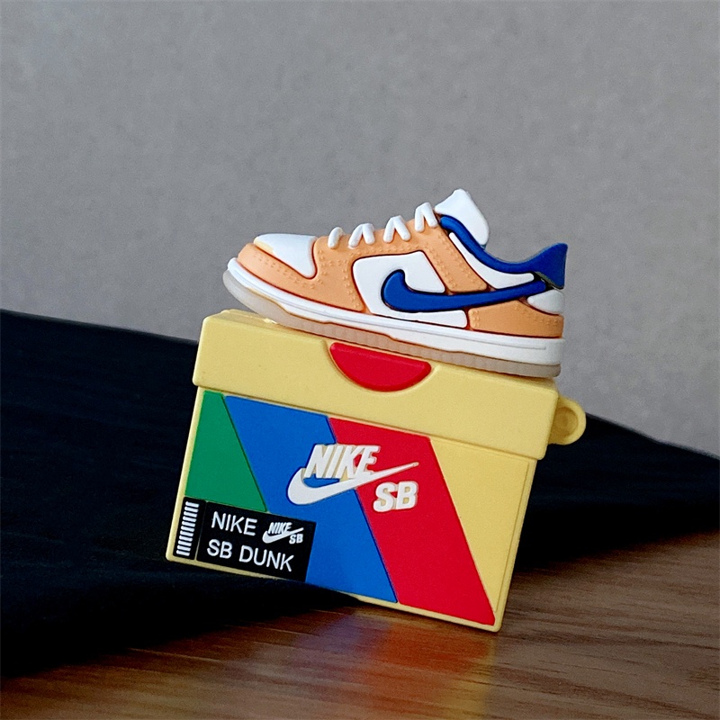 Trendy Pecinta Sepatu AJ Airpods Case Kompatibel Untuk Airpods1 /2 /3/pro Bluetooth Earphone Nirkabel Lembut Silikon Penutup Pelindung