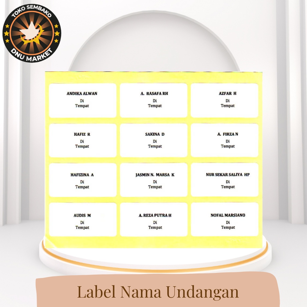 

MURAH | CETAK DAN PRINT STIKER LABEL NAMA UNDANGAN | CETAK DAN PRINT STIKER LABEL NAMA TAMU UNDANGAN POLOS