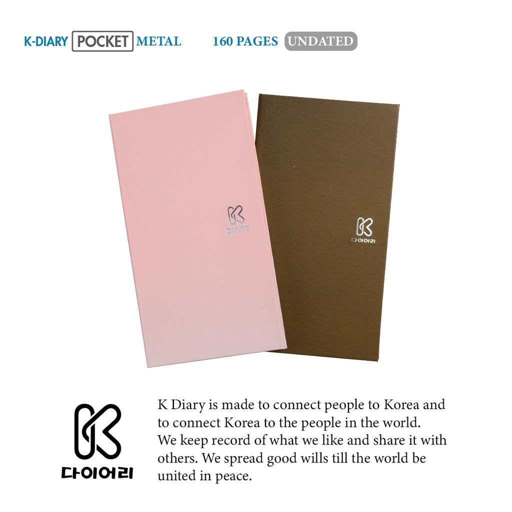 

K.Diary Pocket Metal - Undated 160 Pages
