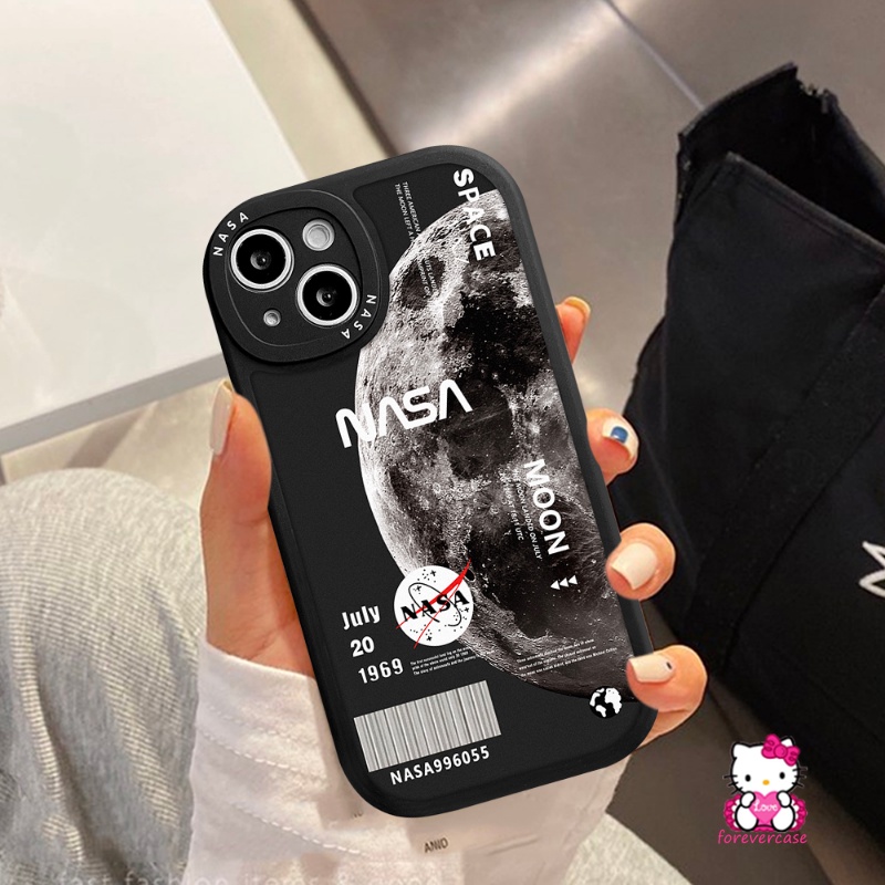 Casing NASA Merk Trendy Realme C53 C55 10 Pro Plus C21 C2 C35 C25Y C12 C21Y C25s C11 C15 C25 C31 C17 GT C30 C3 C17 C20 8i 8Pro 8 5 9i 5i 5s 6i 6s 6 7i Astronot Soft Cover Belakang TPU