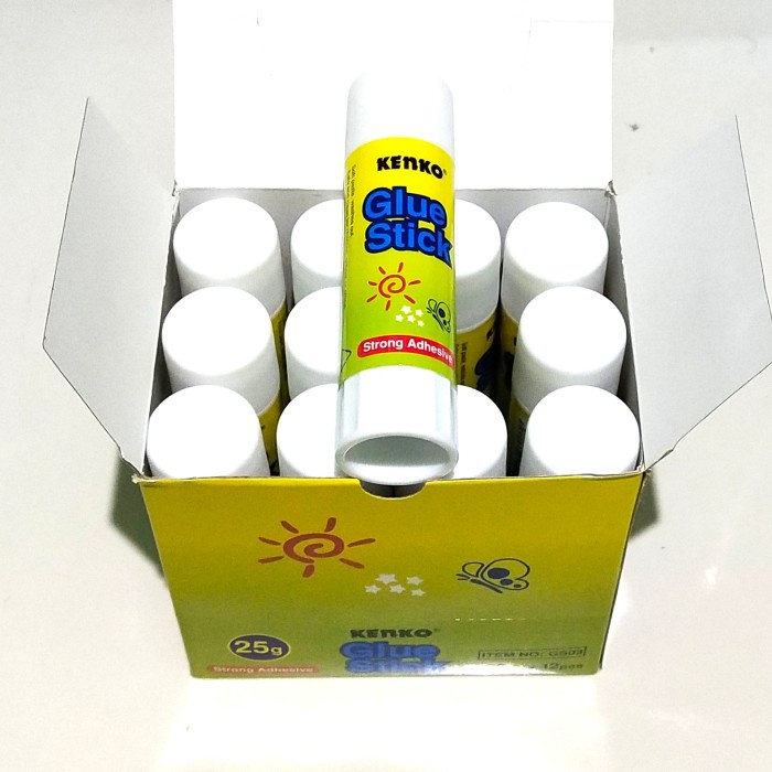 

✨NEW✨ - Lem Glue Stick Kenko 25gr / Lem Stick / 1 Box [ Isi 12 Pcs ] - 1 PACK 12Pcs