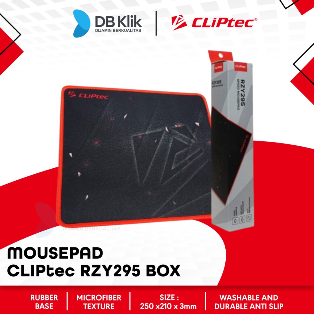 MousePad CLIPtec RZY295 Box - Mouse Pad Antislip Rubber CLIPtec RZY295