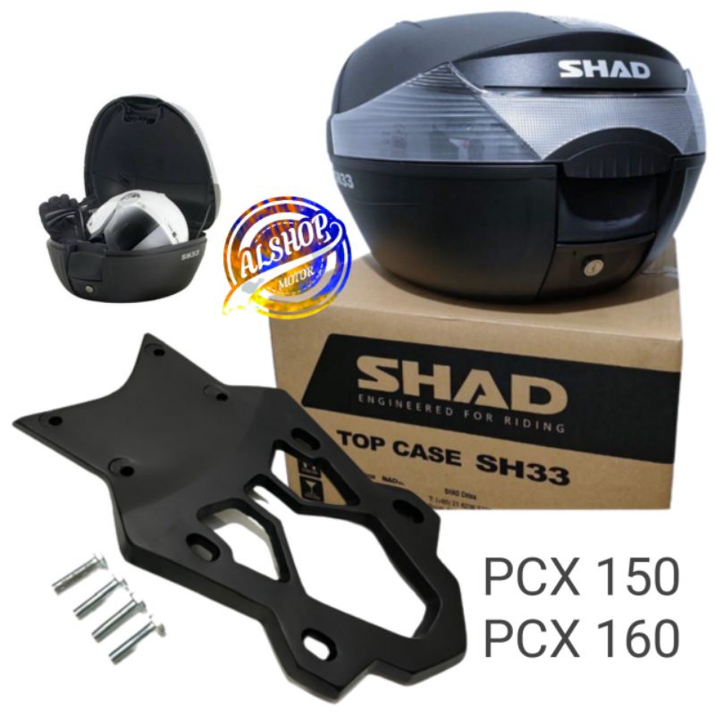 PAKETAN BOX SHAD SH33 SH 33 DAN BREKET BOX MOTOR HONDA PCX 150 PCX 160