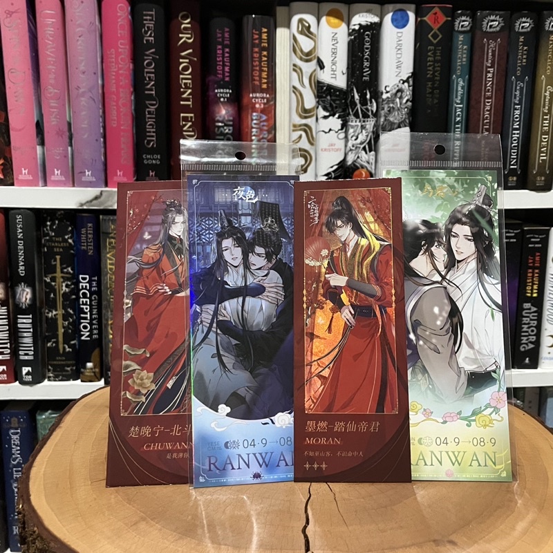 

OFFICIAL 2Ha x prismland Tiket Bookmark Double Sided 2Ha The Husky and His White Cat Shizun Ranwan Chu Wanning Mo Ran Taxian Jun