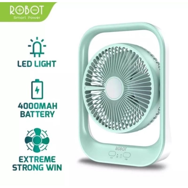 ROBOT RT-BF13 Kipas Angin Rechargable USB Mini Fan Portable LED