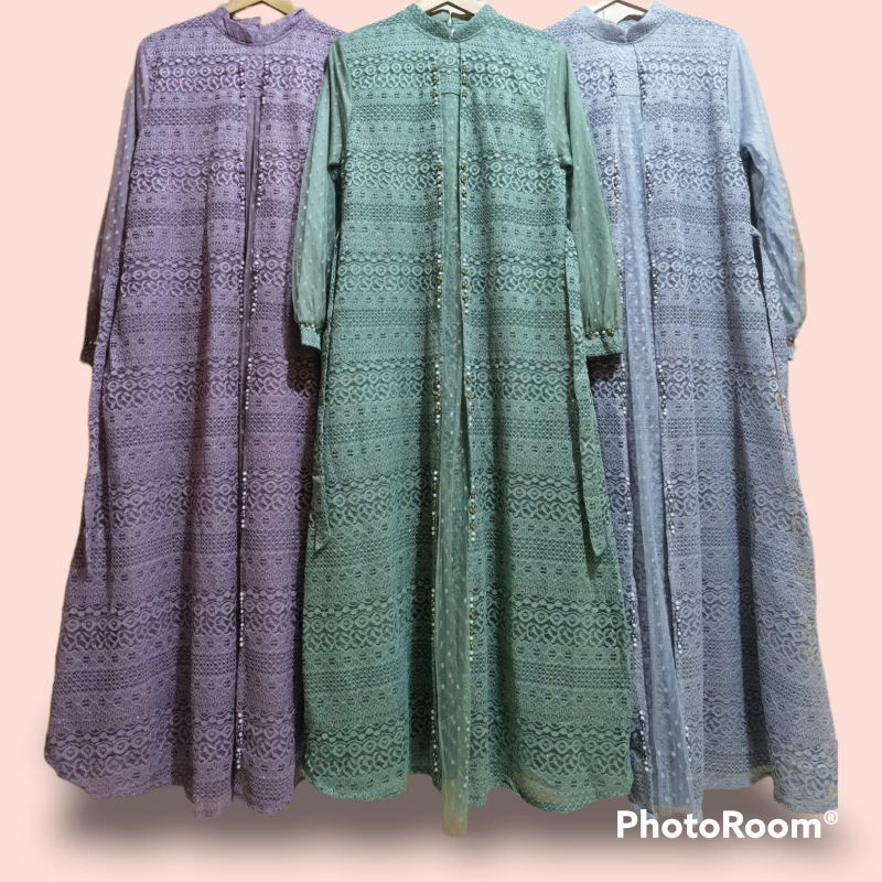 gamis kebaya brukat semi abaya