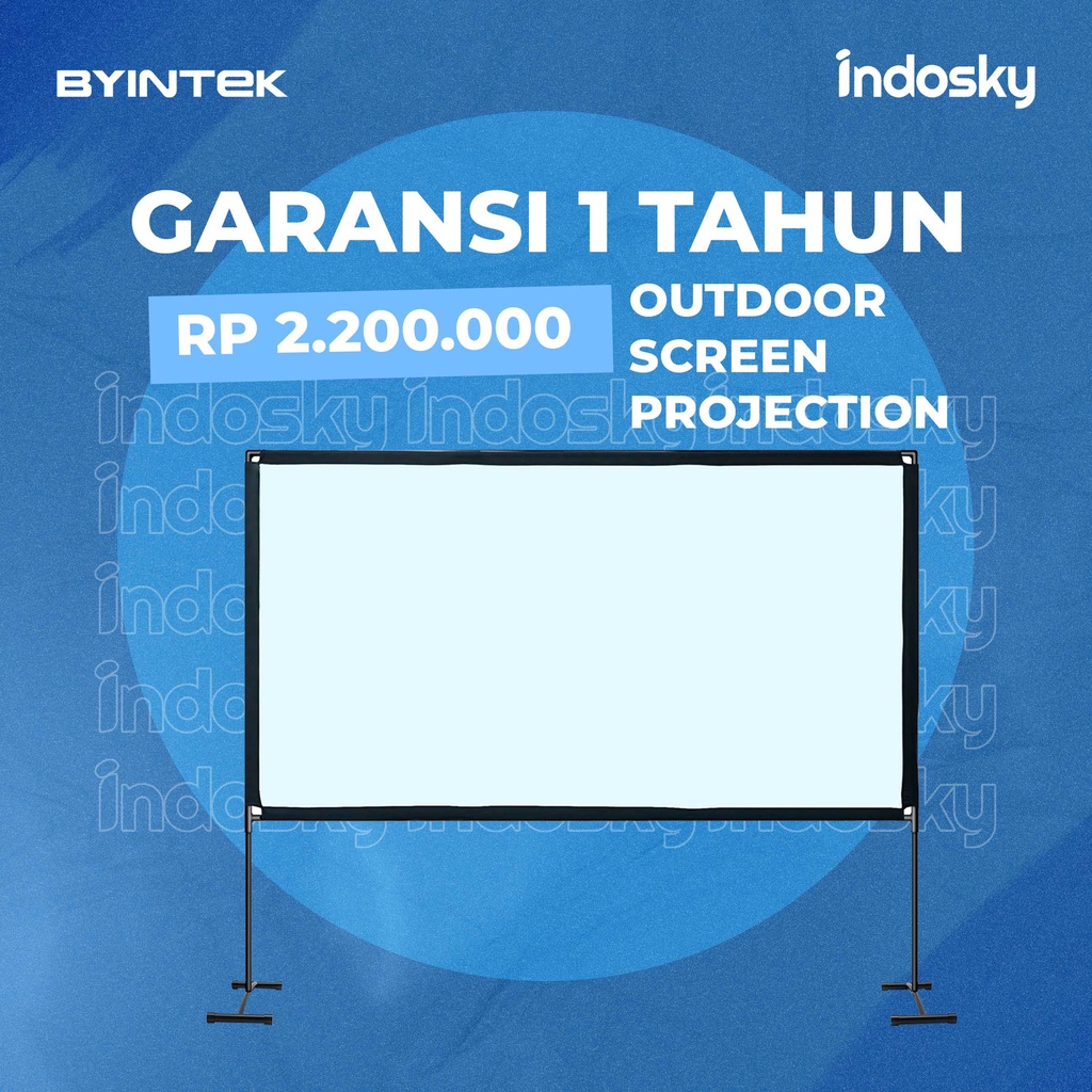 Jual GARANSI 1 TAHUN Layar Proyeksi Luar Ruangan 120 Inch Outdoor Projection Screen 120