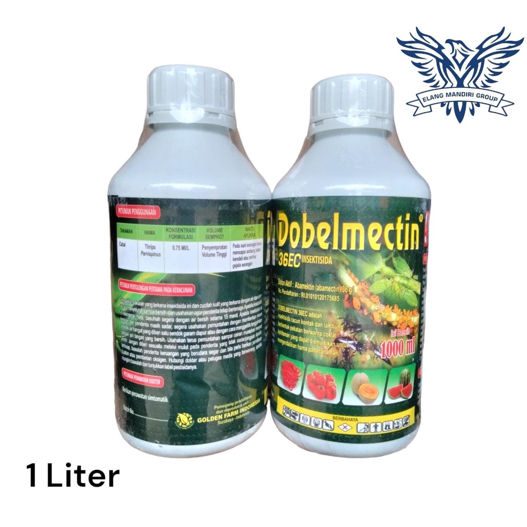 Insektisida Dobelmectin 36EC 1Liter Doublemectin Dobelmektin Bahan Aktif Abamectin 36 g/l Abacel agrimec stadium