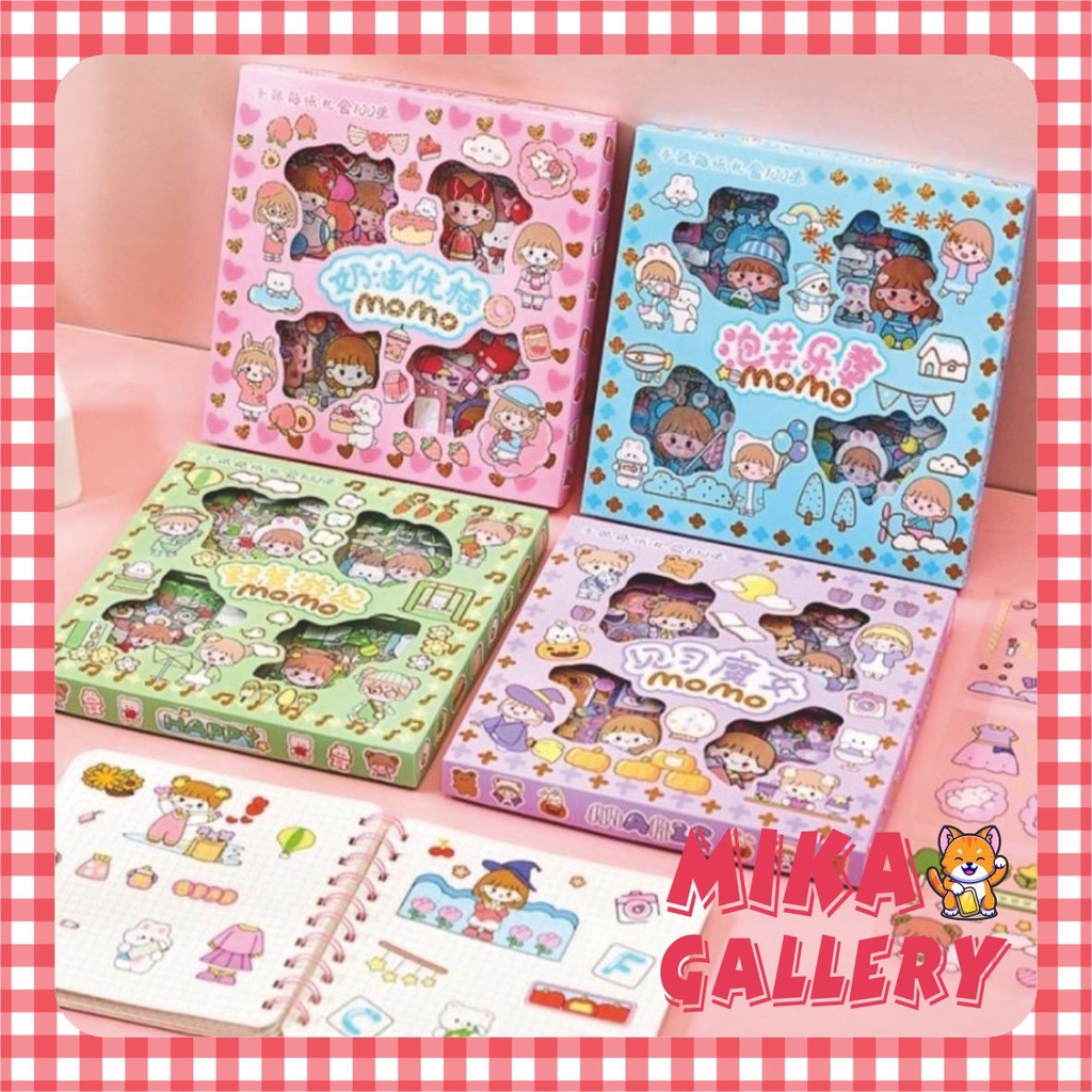 

[1 Lembar] Stiker Motif Kartun Korea Sticker Momo Stiker Lucu Anti Air Scrapbook
