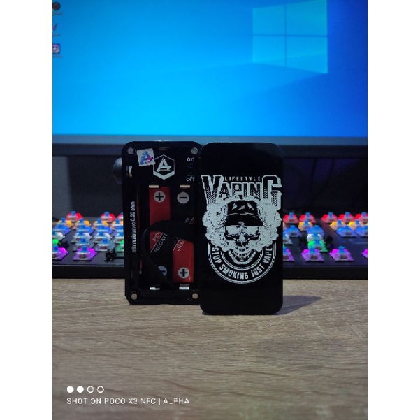 BOXMOD AKRILIK  HITAM SOLID BUKAN HEXOHM