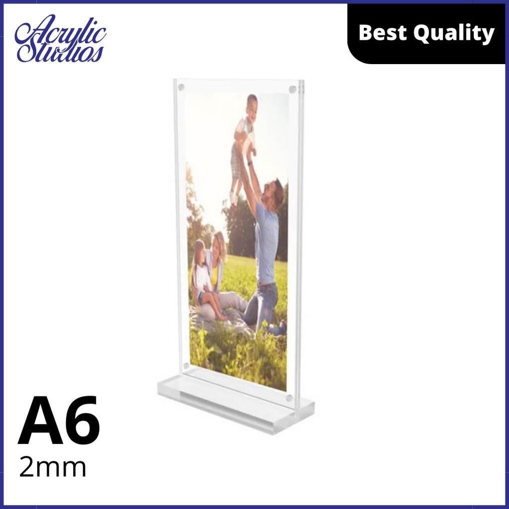 

Tempat Brosur / Tent Holder Akrilik Magnetic A6 / Type T 2mm