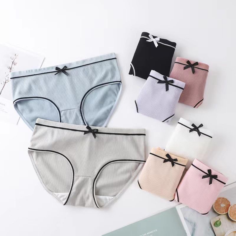 Celana Dalam Wanita / Underwearr Cewek Polos Pita hitam / Celana Dalam Import 100% bahan lembut dan Elastis