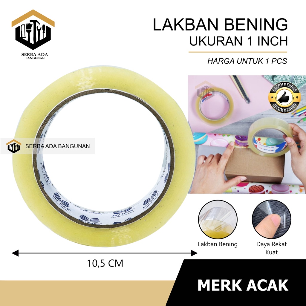 ISOLASI BENING 1&quot; INCH 24MM X 100Y BODHI TAPE LAKBAN BENING ISOLASI BENING