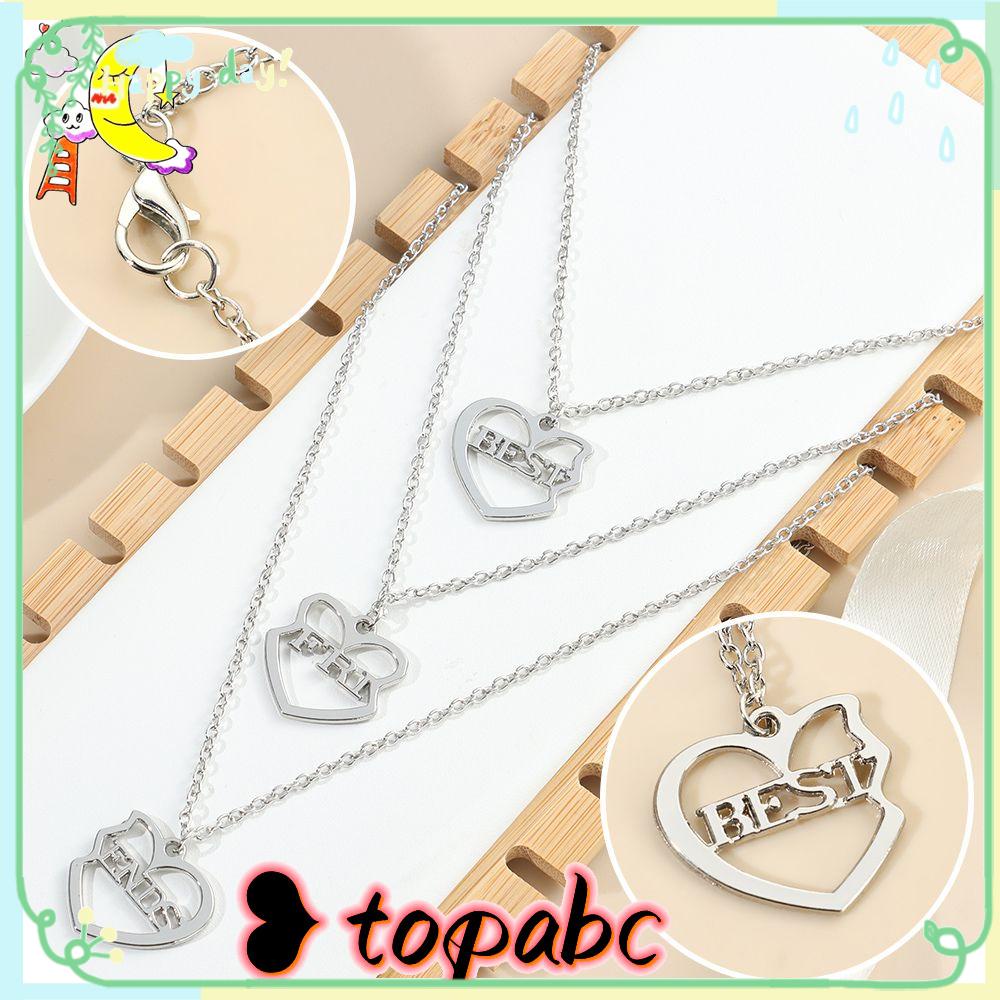 Top 3pcs/set Liontin Berbentuk Hati Madu Fashion Memorial Perhiasan Teman Perhiasan Hadiah Hari Valentine