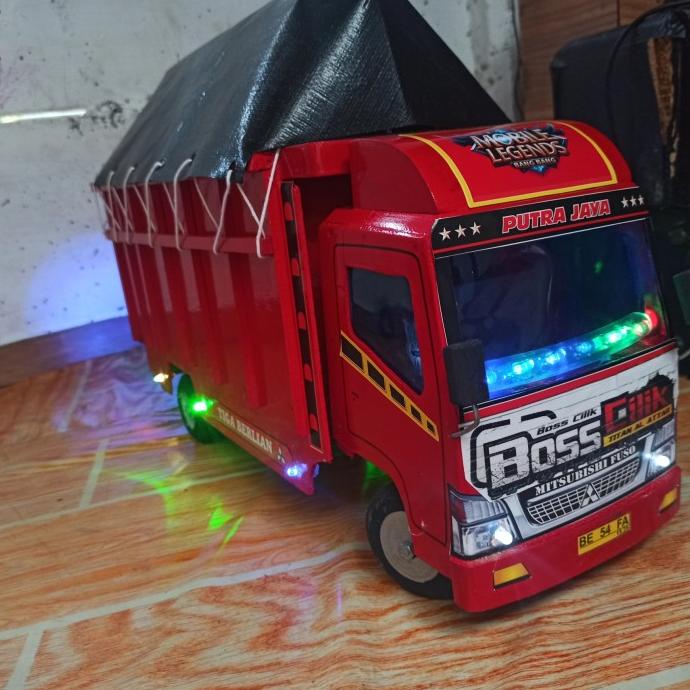 Mainan Truk Kayu Size Besar / Truk Oleng / Miniatur Truk Kayu /