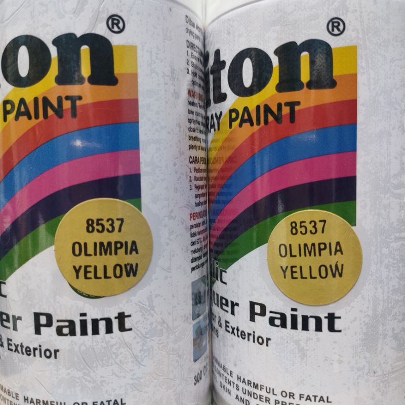 Pilok Pilox Cat Semprot Diton Olimpia Yellow 8537 Kuning Kecoklata Glossy 300cc Spray Paint