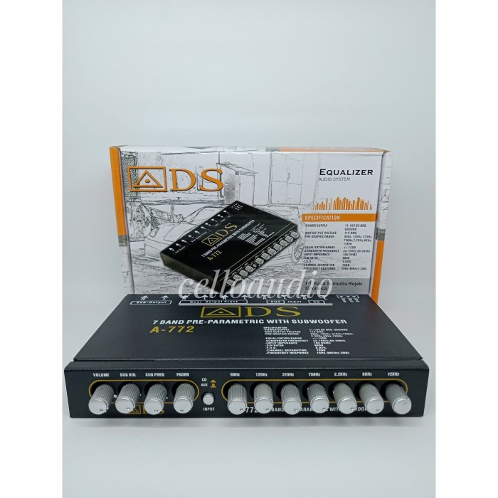 Sound Pre Amp Parametrik Ads A-772 Equalizer Audio System