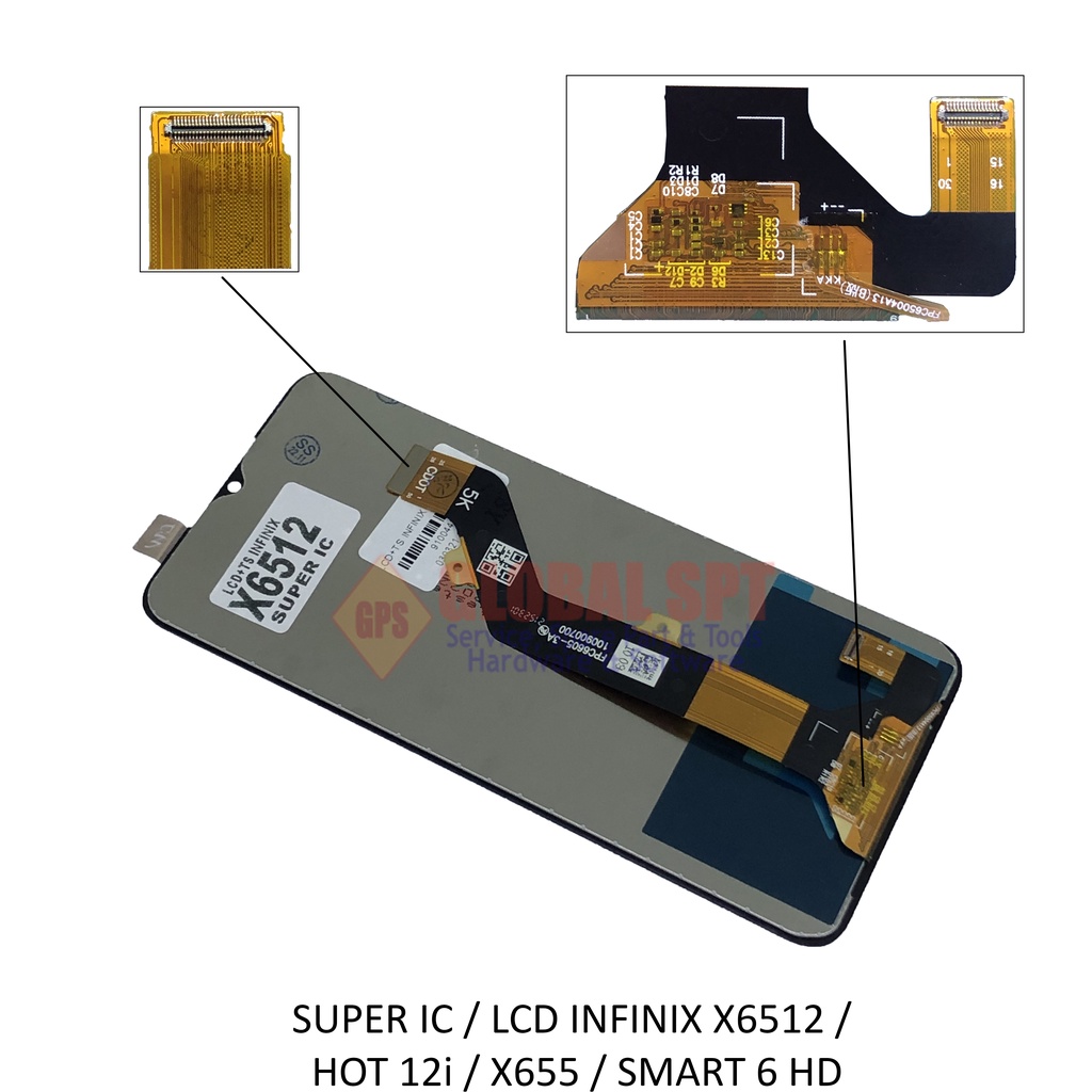 SUPER IC / LCD TOUCHSCREEN INFINIX X6512 / HOT 12i / X655 / SMART 6 HD