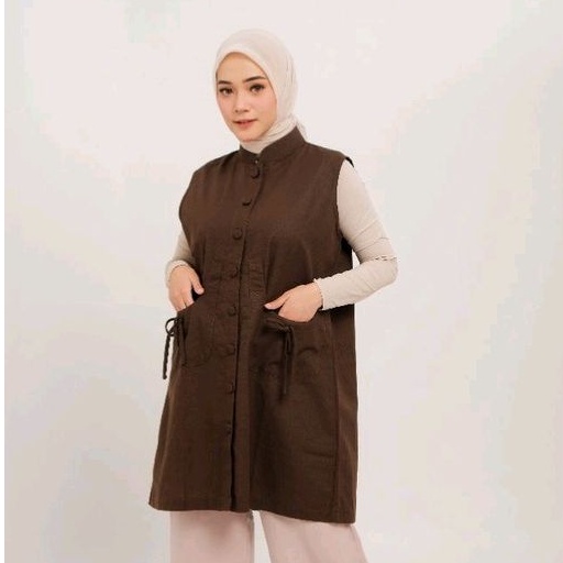 Jual Outer Wanita Kekinianrompi Panjang Tanpa Lenganrompi Army Outer Premium Murah 5678