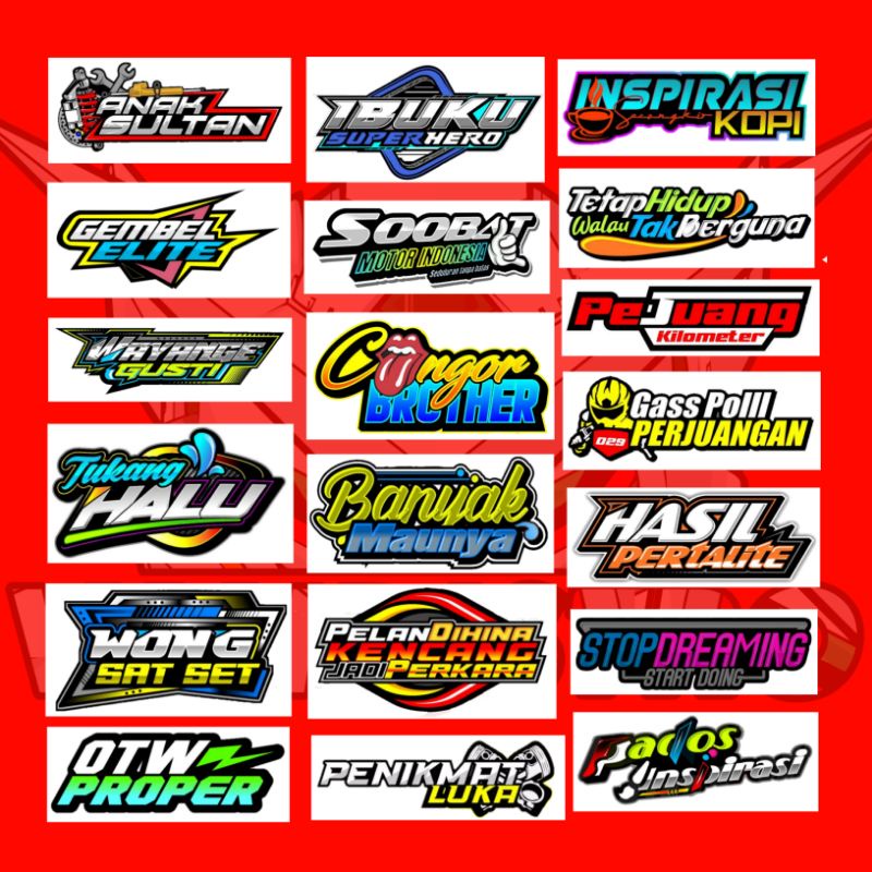 stiker racing / stiker kata kata viral / stiker viral / stiker motor / stiker balap / stiker murah