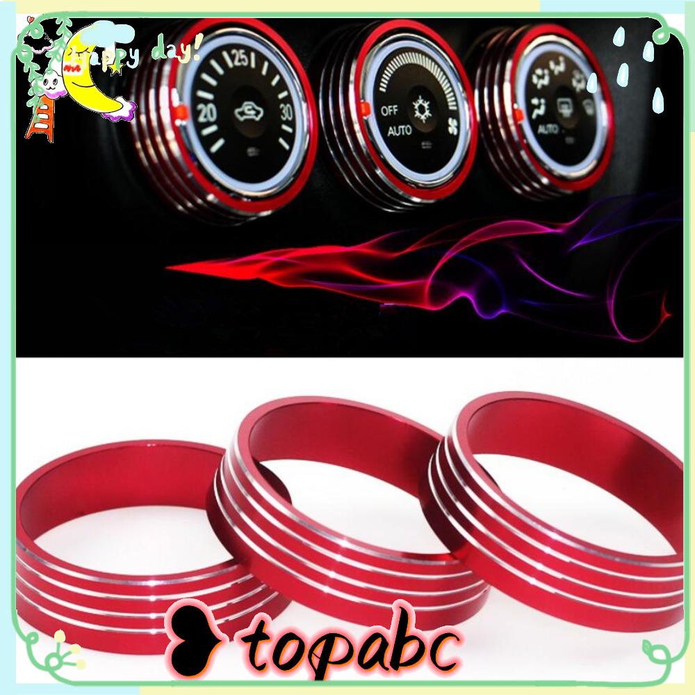 Top 3pcs AC Knob Ring AC Untuk Mitsubishi ASX Lancer Untuk Outlander Sport RVR Audio Knob Cover