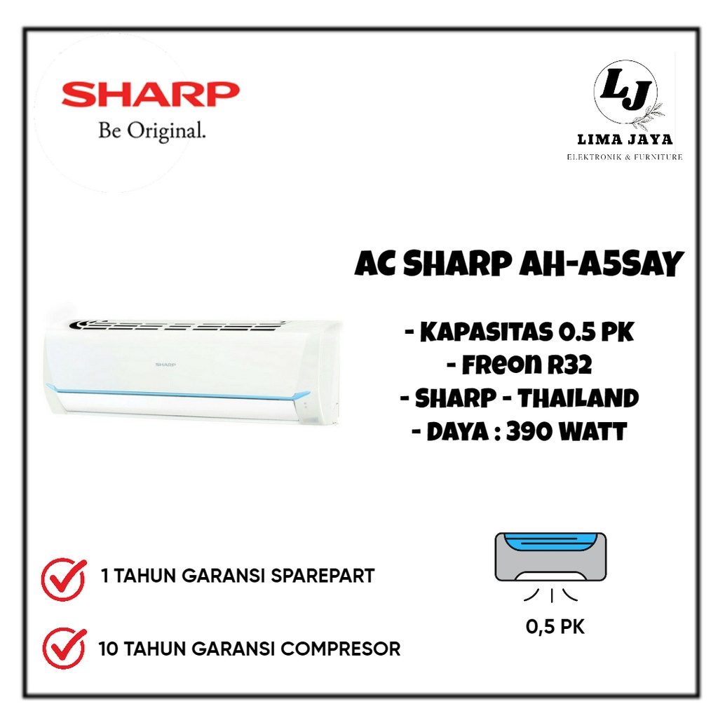 AC SHARP AH-A5SAY 1/2 PK AC Sharp Standard - Plasma