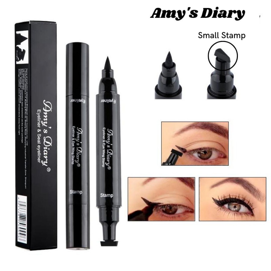 [PAKET HEMAT]  Eye Set Makeup AMY'S DIARY Eyeliner Stamp Brush Eyeshadow