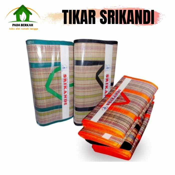 TIKAR SAMAK LIPAT PIKNIK MENDONG SRIKANDI TIKAR LIPAT BAHAN RUMPUT
