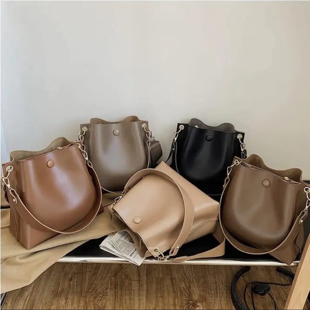 Tas wanita terbaru POFFI - Tas wanita 2in1 - Tas kuliah - Tas kekinian - Tas wanita murah