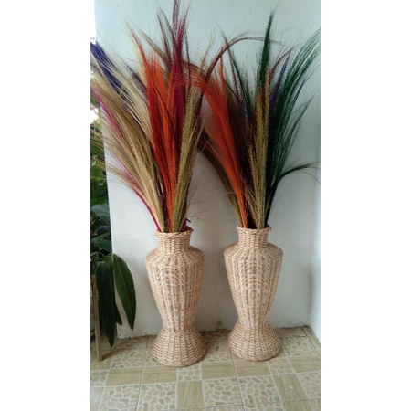 Vas guci pot rotan hanya pot saja khas kalimantan asli