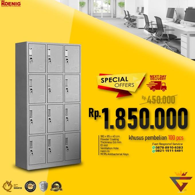 

Locker Besi 12 Pintu Loker Lemari Sekolah Kantor Olahraga Rumah Sakit