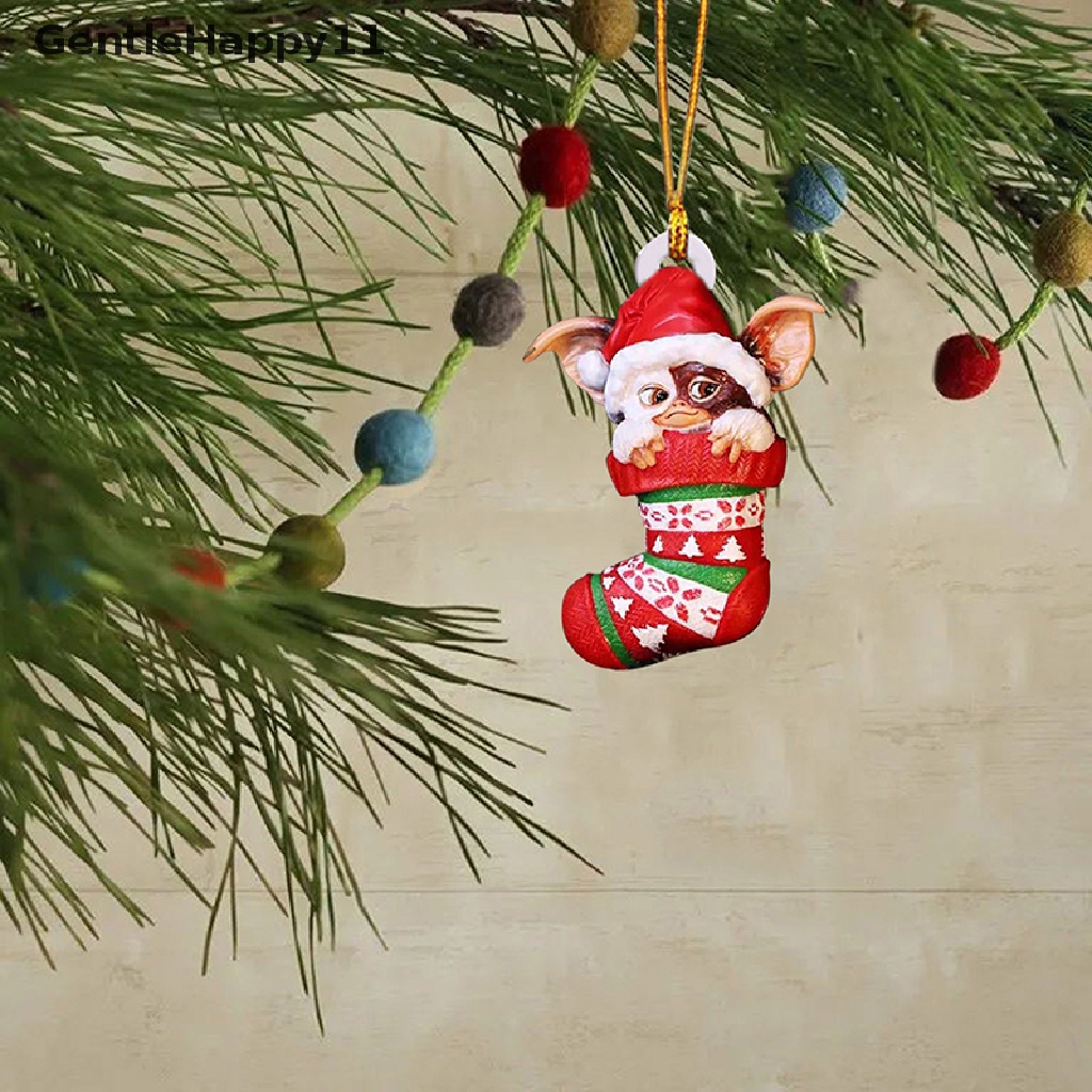 GentleHappy Gremlins Gizmo Santa Hat Hanging Christmas Figurine Christmas Tree Decoration id