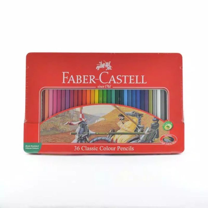 

Pensil warna 36 / Classic colour pencils tin case 36 warna faber castell