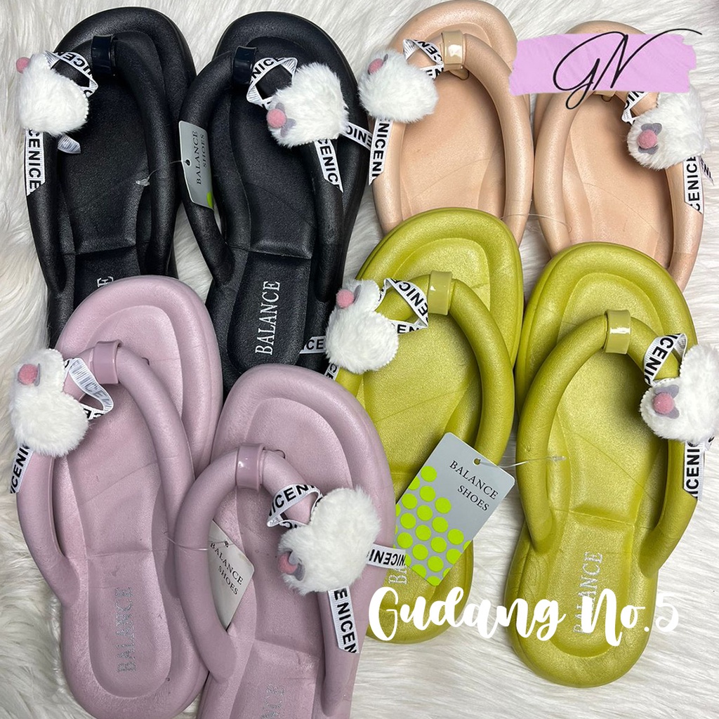 GN-2024-8A Sandal Jepit Jelly Model Terbaru FashionWanita Import PCU