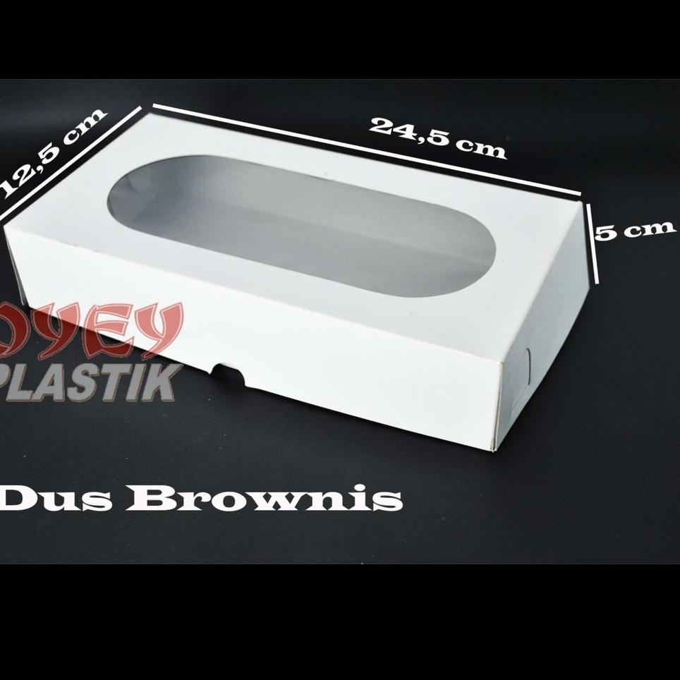 

✚ (Isi 10) Dus Brownies - Kotak Kue - Roti - Kardus Jajan - Box Makanan ふ