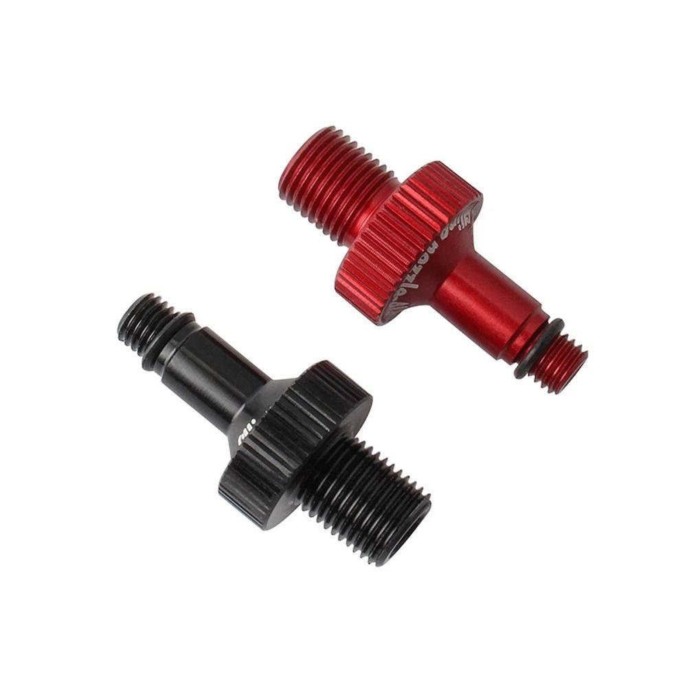Lanfy Aerated Konversi Nozzle Sepeda Aksesoris Sepeda Gunung Alat Pengisian Bahan Bakar Shock Absorber Aerated Nozzle Aluminium Alloy Adapter Gas Nozzle