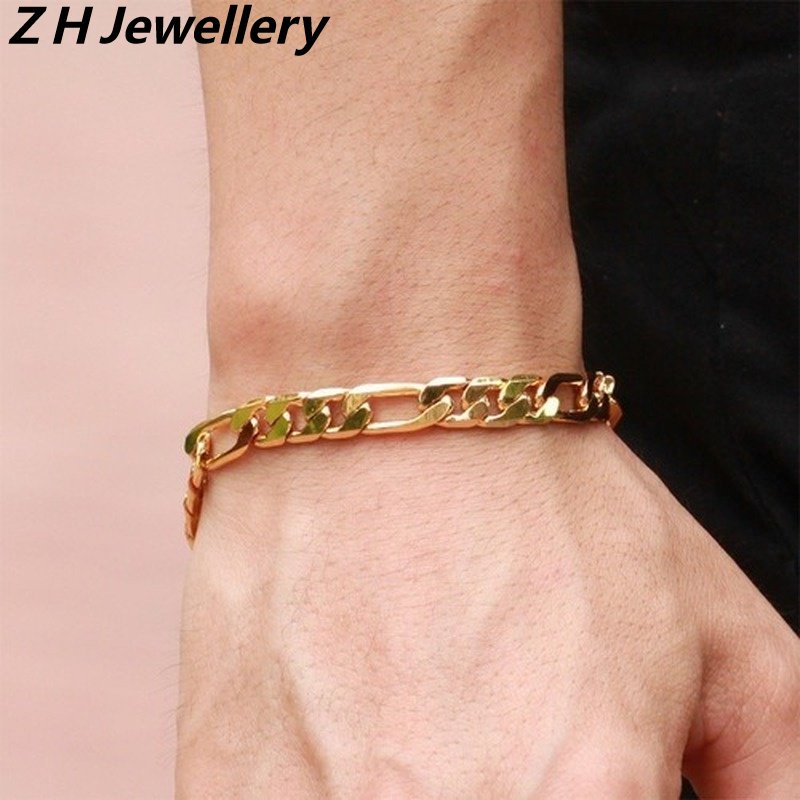 [Z H Jewelry] Hip Hop Rock Pria Fashion Gelang Kuba/Aksesoris Perhiasan Pesta