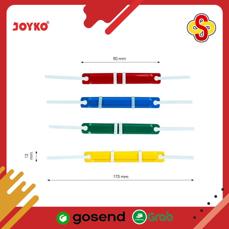 Paper Fastener / Acco / Pengikat Kertas Joyko PF-50C Isi 50 pcs - Warna