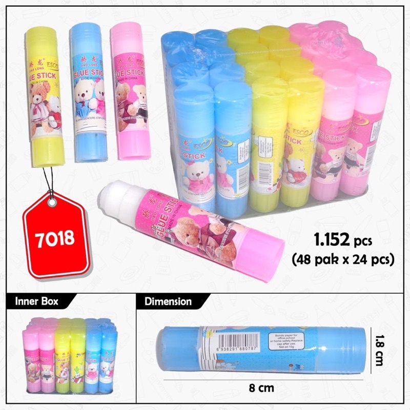 

lem stik / glue stick motif bear satuan