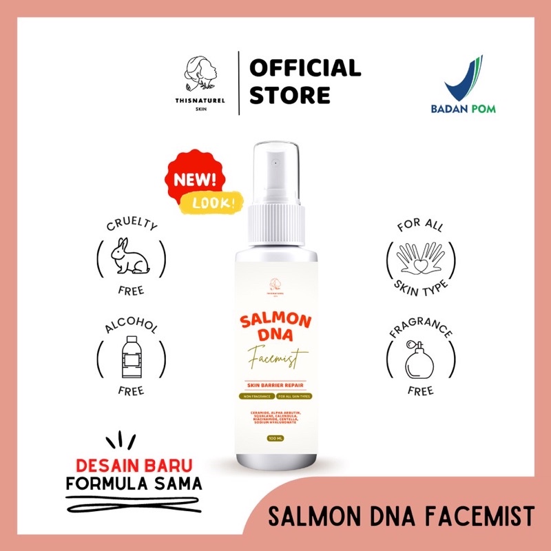 Salmon DNA Facemist 100ml - 5 in 1 Multi Use Spray BPOM THISNATUREL