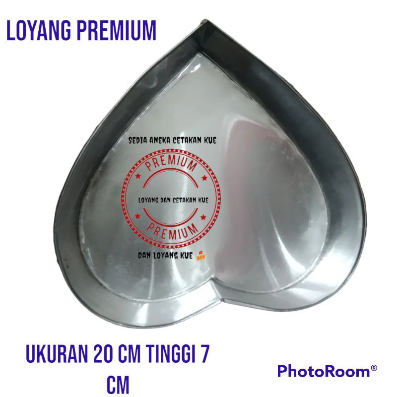 Loyang Hati Ukuran 20 Cm Tinggi 7 cm / Loyang Love Almunium
