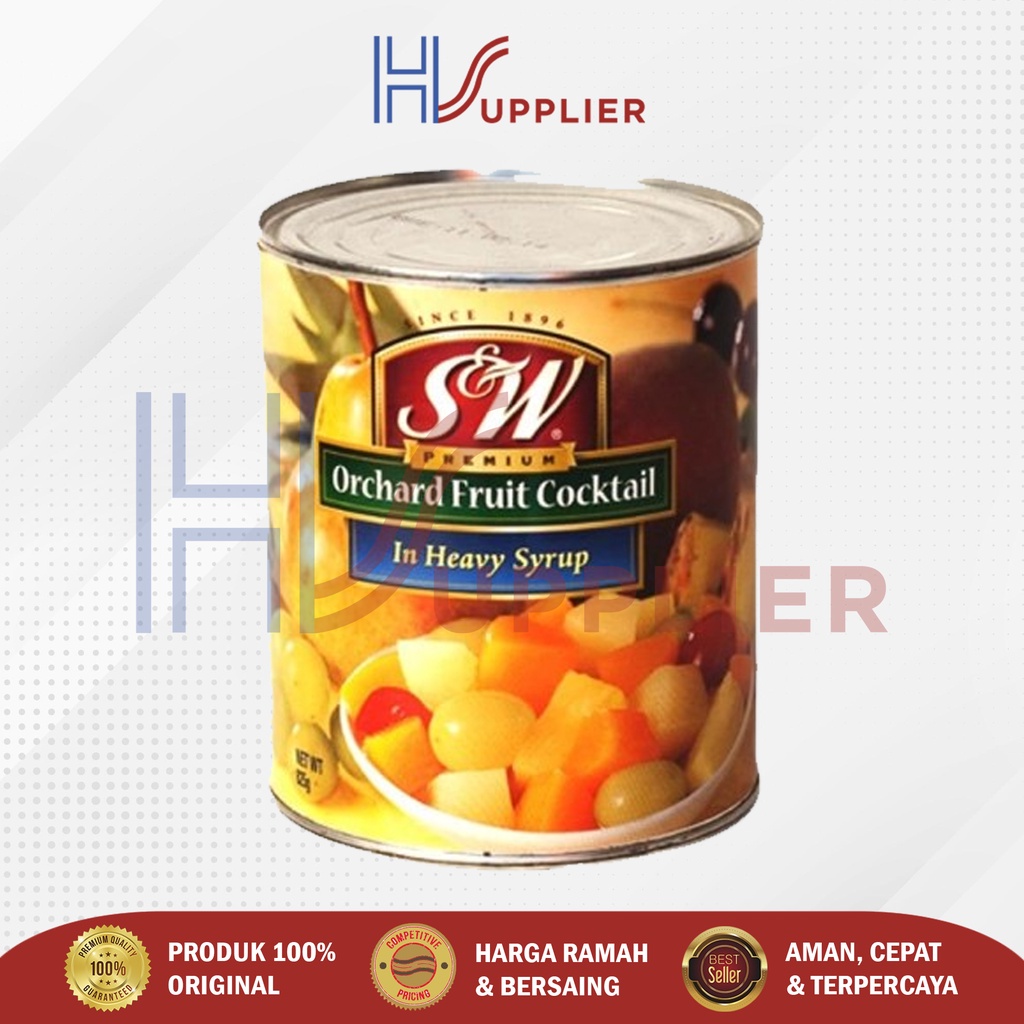 

Buah Kaleng Dalam Sirup / Orchard Fruit Cocktail In Syrup S&W 825 gr