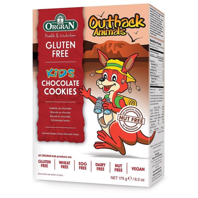 

Orgran Gluten Free Outback Animals CHOCOLATE Cookies 175g/Vegan Cookie