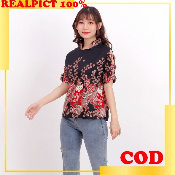 Blouse Wanita Oversize Rayon Motif Viral Oversized Kekinian Baju Batik Wanita Blouse Batik Tradision