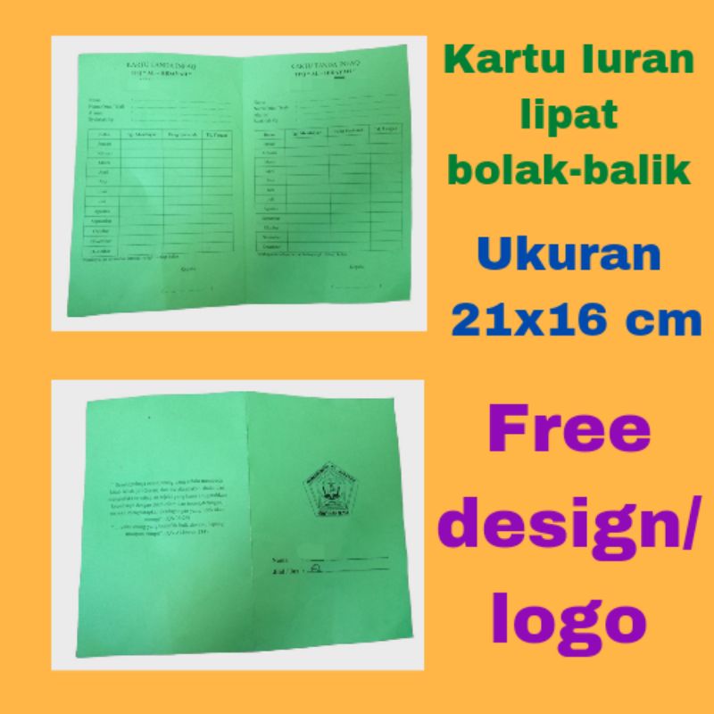 

Kartu Iuran Lipat Bolak-Balik